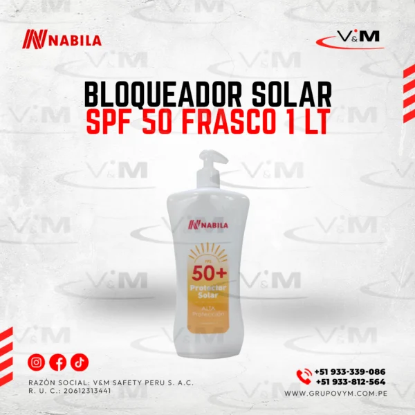 Bloqueador solar de 1 litro - NABILA