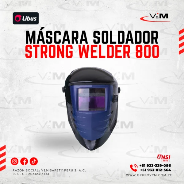 Máscara soldador strong welder 800 - LIBUS