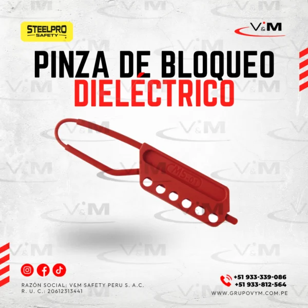 Pinza de bloqueo dieléctrico rojo - STEELPRO
