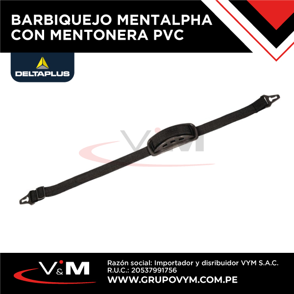 Barbiquejo c/mentonera mentalpha pvc elástica – DELTA PLUS