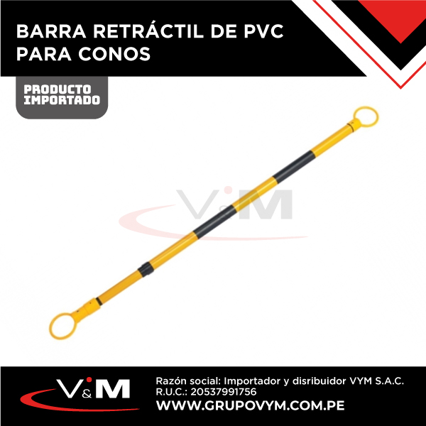 Barra retráctil de PVC para conos – IMPORTADO