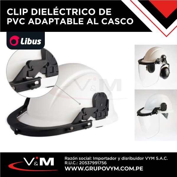 Clip dieléctrico adaptable al casco de PVC – LIBUS