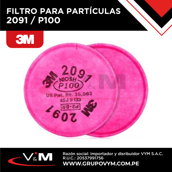 Filtro para Partículas 2091 / P100 – 3M