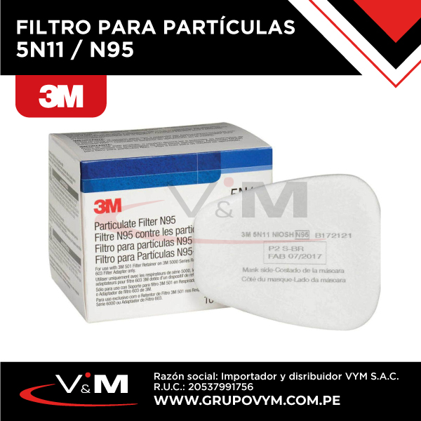 Filtro para Partículas 5N11 / N95 – 3M