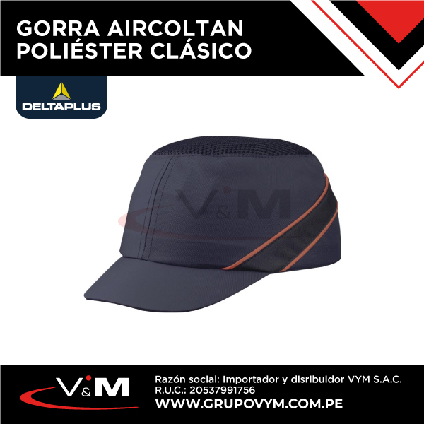 Gorra AIRCOLTAN poliéster clásico – DELTA PLUS