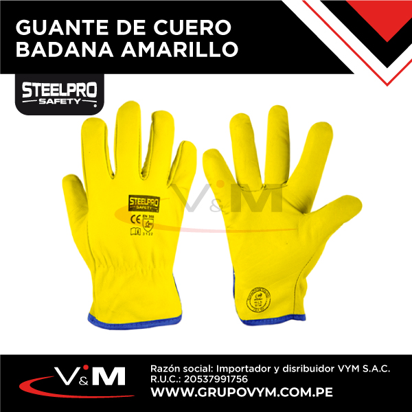 Guantes todo badana Ingeniero 9″ amarillo – STEELPRO