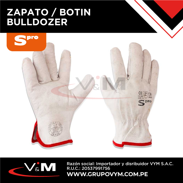 Guantes todo badana Ingeniero 9″ blanco – SPRO