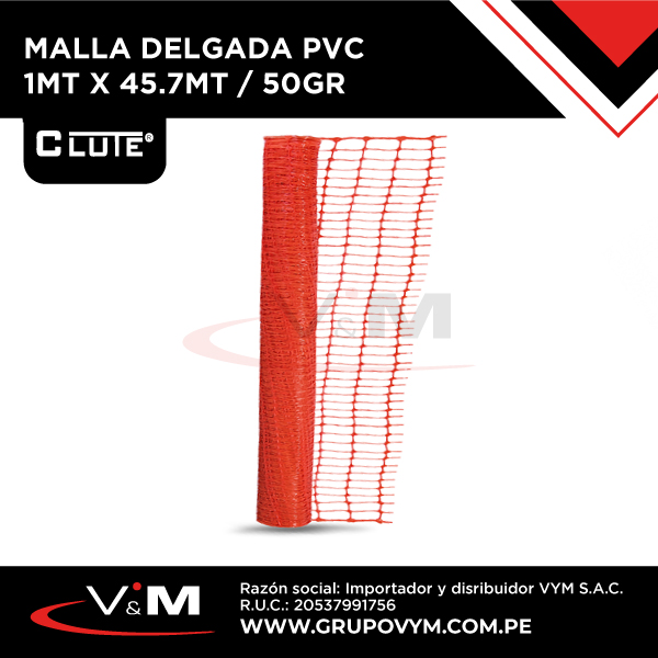 Malla delgada PVC naranja de 60gr – CLUTE