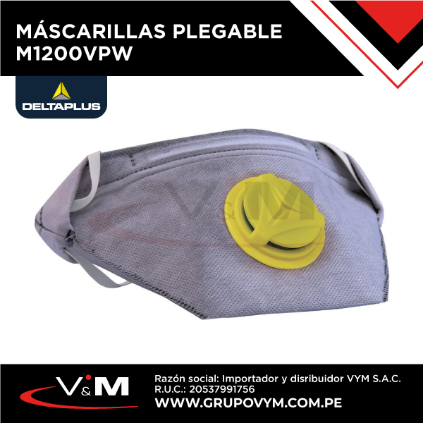 Máscarillas plegable M1200VPW – DELTA PLUS