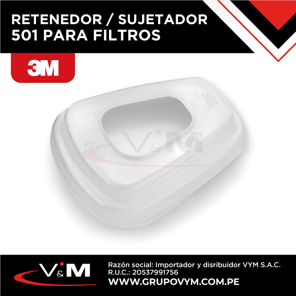 Retenedor / sujetador 501 para filtros – 3M