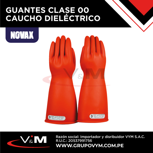 Guantes clase 00 caucho dieléctrico 14″ – NOVAX