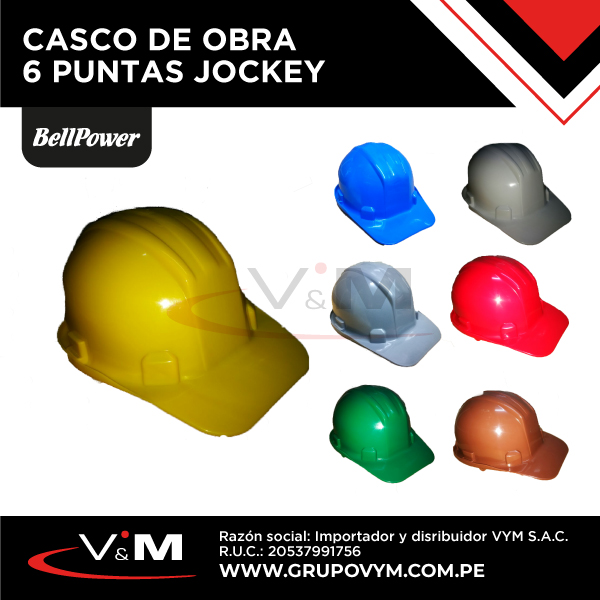 Casco 6 puntas polietileno jockey – BELLPOWER