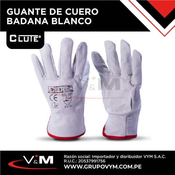 Guantes todo badana Ingeniero 9″ blanco – CLUTE