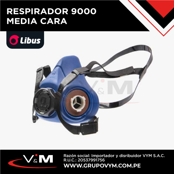 Respirador media cara 9000 – LIBUS