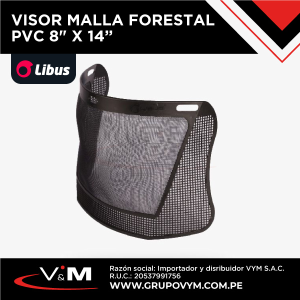 Visor malla forestal PVC 8″ x 14” – LIBUS