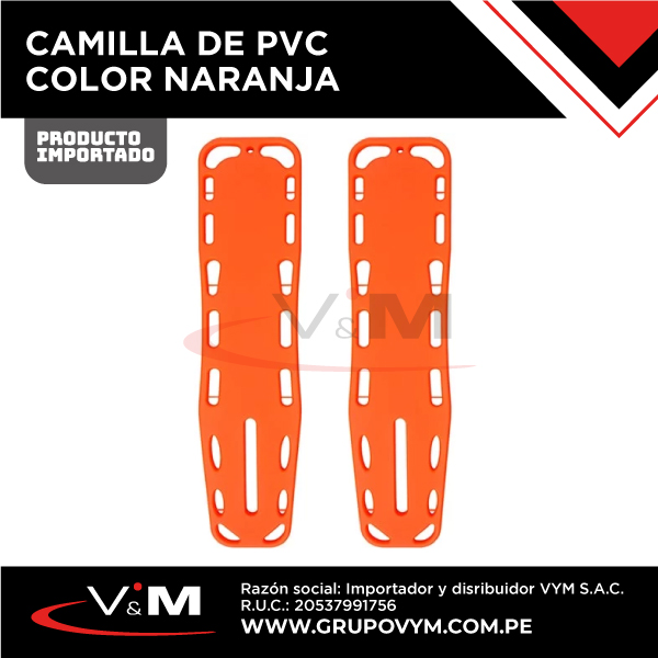 Camilla de PVC color naranja – IMPORTADO