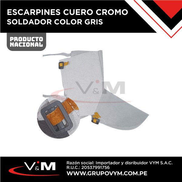 Escarpines cuero cromo color gris – NACIONAL