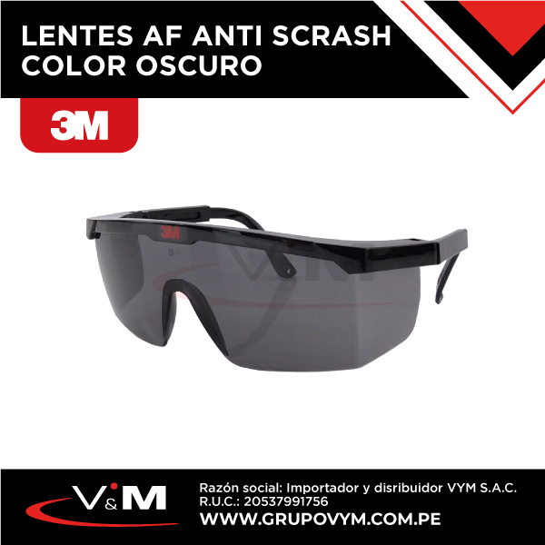 Lentes AF ANTI SCRASH color oscuro – 3M