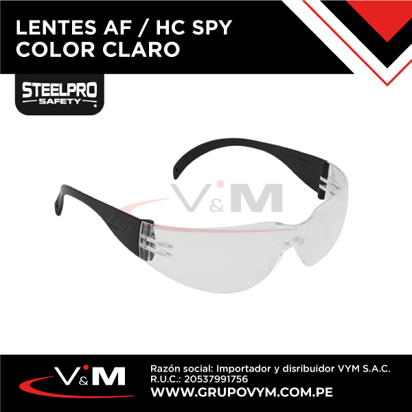 Lentes AF HC SPY color claro STEELPRO V M