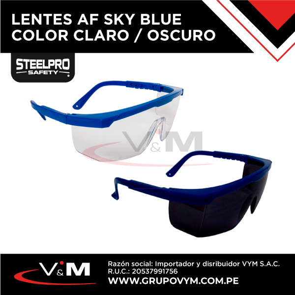 Lentes AF SKY BLUE color claro / oscuro – STEELPRO