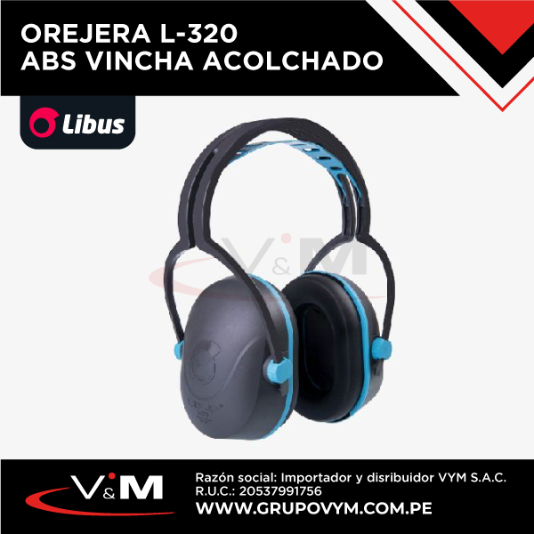 Orejera L-320 abs vincha acolchado gris – LIBUS