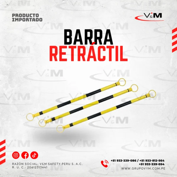 Barra retráctil PVC - PRODUCTO IMPORTADO