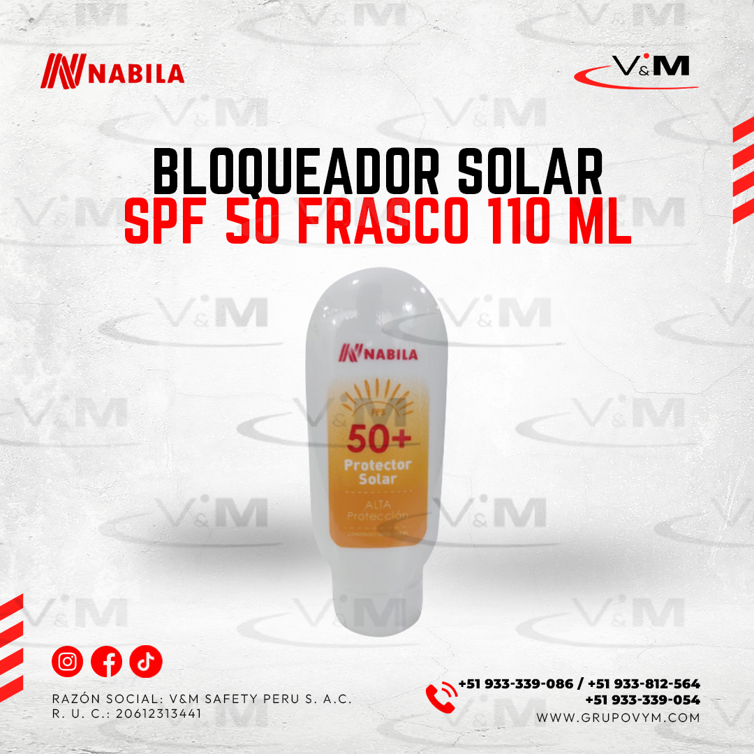 BLOQUEADOR SOLAR SPF 50 FRASCO 110 ML - NABILA copia