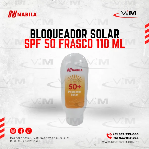 Bloqueador solar frasco de 110ml - NABILA
