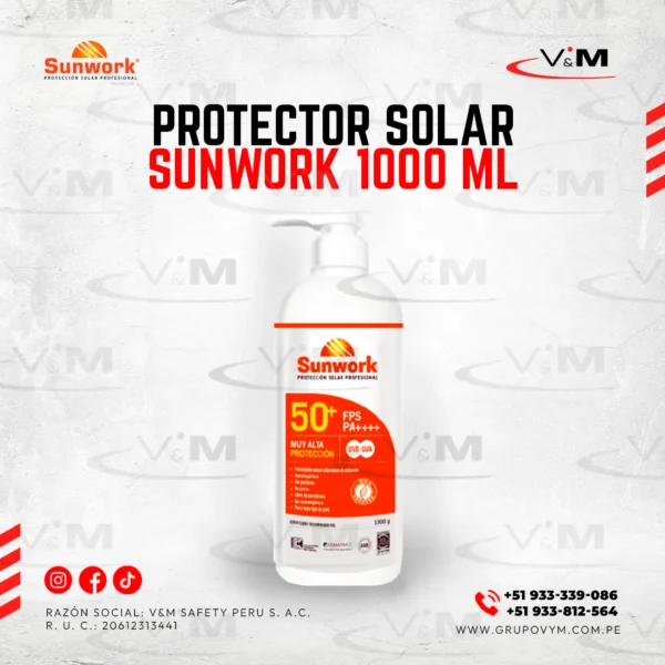 Bloqueador solar en frasco 1LT  - SUNWORK