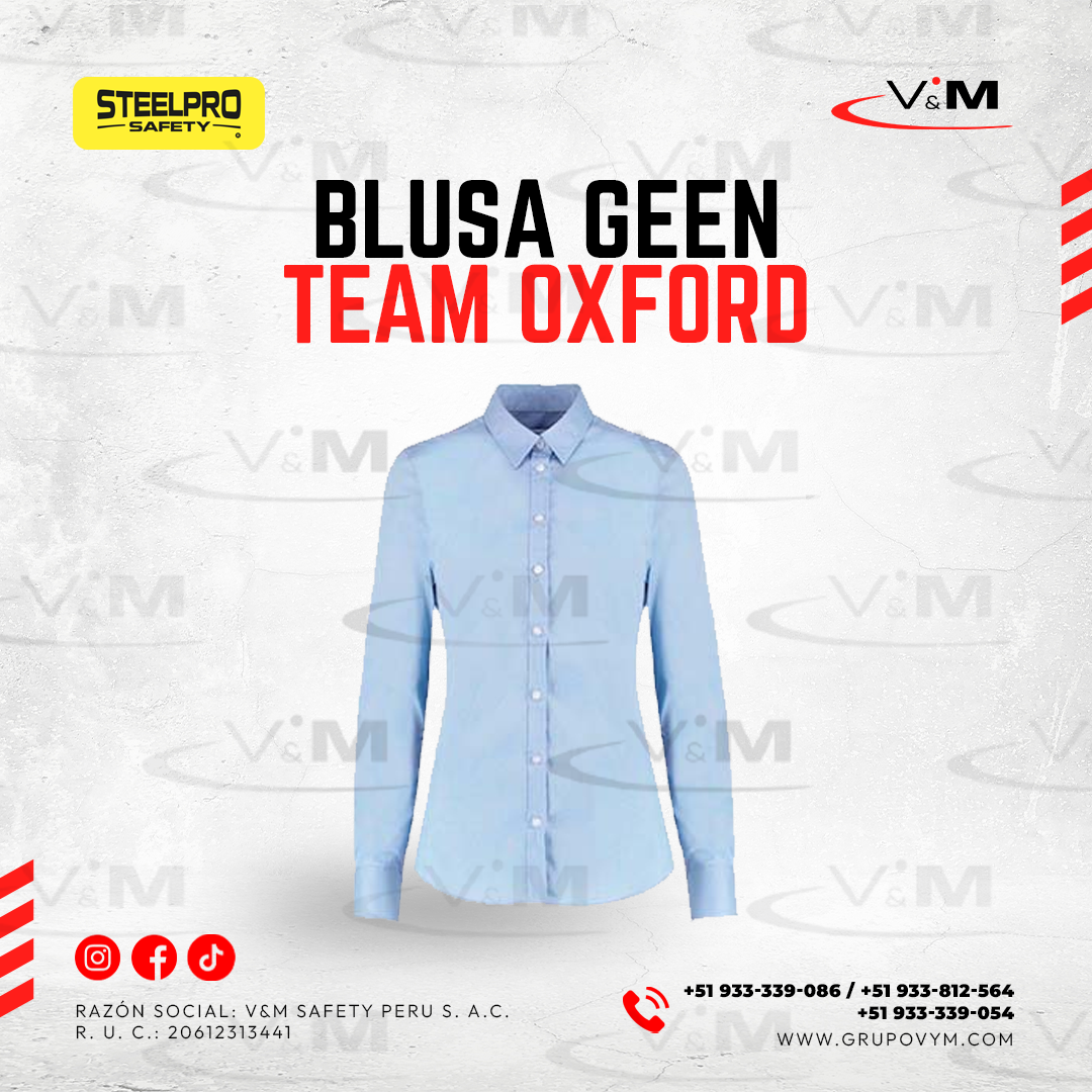 BLUSA GEEN TEAM OXFORD -STEELPRO copia