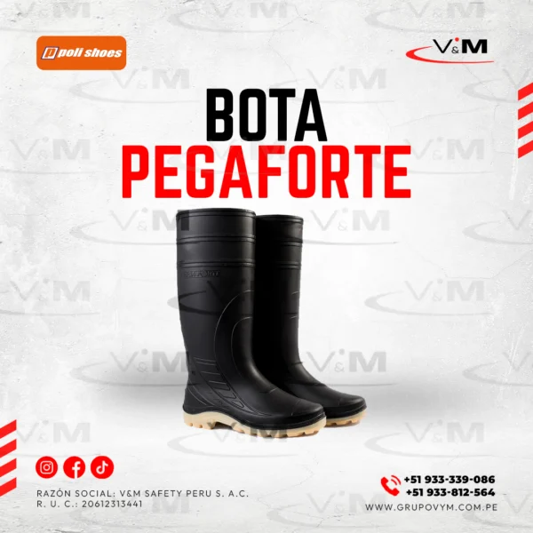 Bota pega forte negra - POLI SHOES