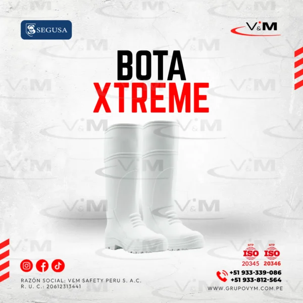 Bota xtreme de PVC blanca - SEGUSA