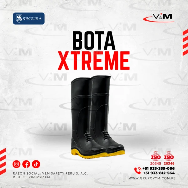 Bota Xtreme de PVC negro - SEGUSA