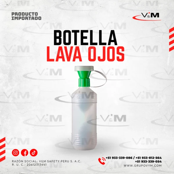 Botella lava ojos de 500ml - PRODUCTO IMPORTADO