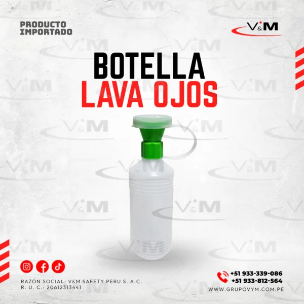 Botella lava ojos de 500ml - PRODUCTO IMPORTADO