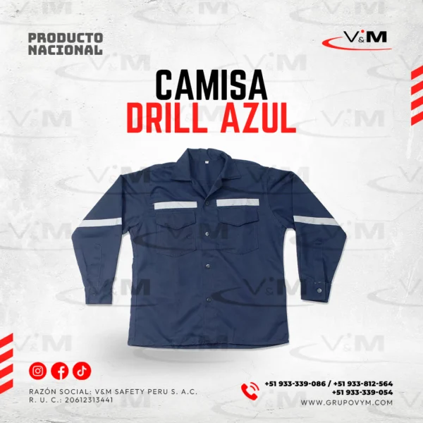 Camisa drill azul - PRODUCTO NACIONAL