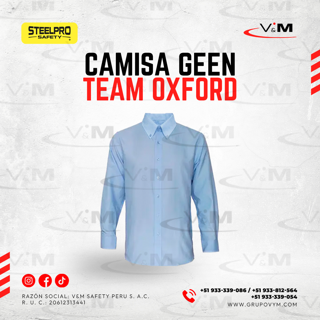 CAMISA GEEN TEAM OXFORD -STEELPRO copia