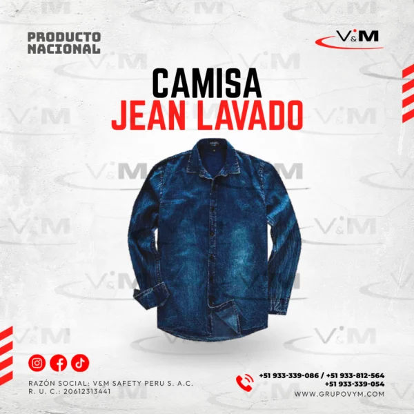 Camisa jean lavado - PRODUCTO NACIONAL