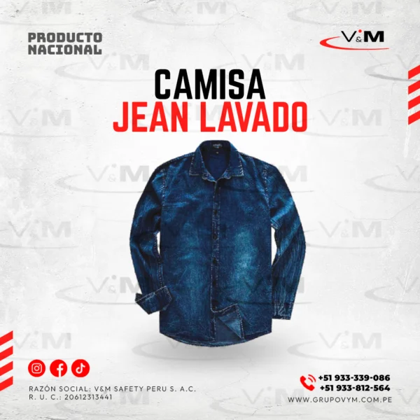 Camisa jean lavado - PRODUCTO NACIONAL