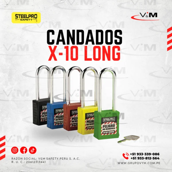 Candado X-10 long lockout - STEELPRO