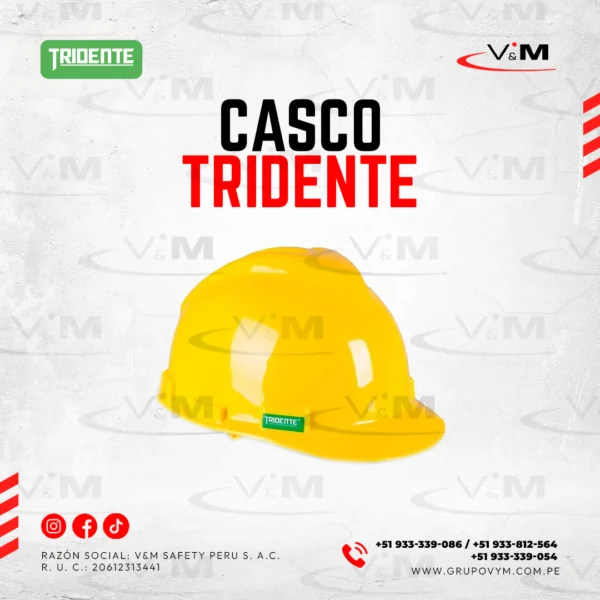 Casco tipo jockey 4 puntas con suspencion nylon - TRIDENTE