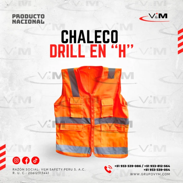 Chaleco drill en ''H'' - PRODUCTO NACIONAL