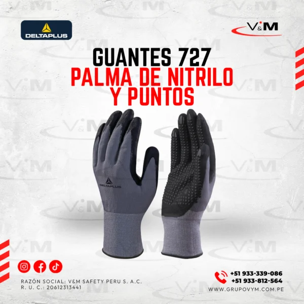 Guante VE727 palma de nitrilo y puntos de PU - DELTAPLUS