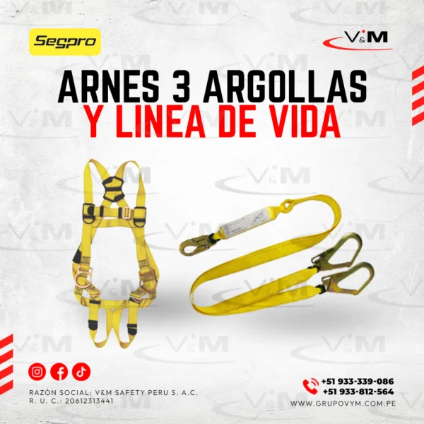 Kit: Arnés con linea de vida - SEGPRO