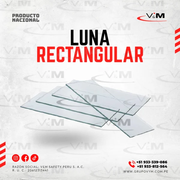Luna rectangular transparente - PRODUCTO NACIONAL