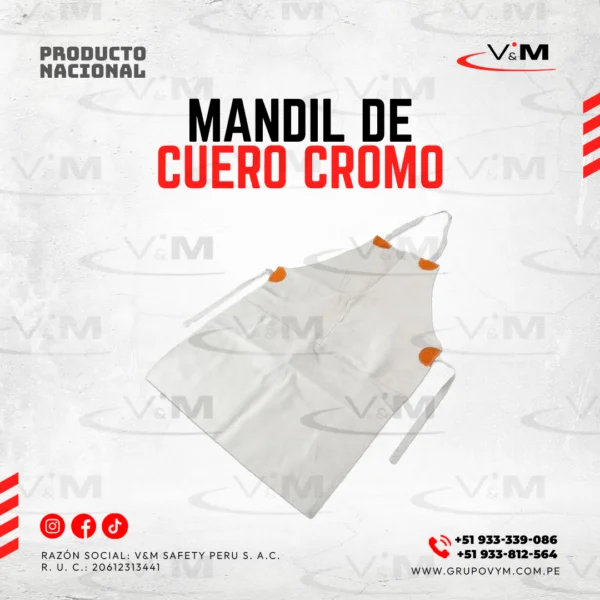 Mandil de cuero cromo - PRODUCTO NACIONAL