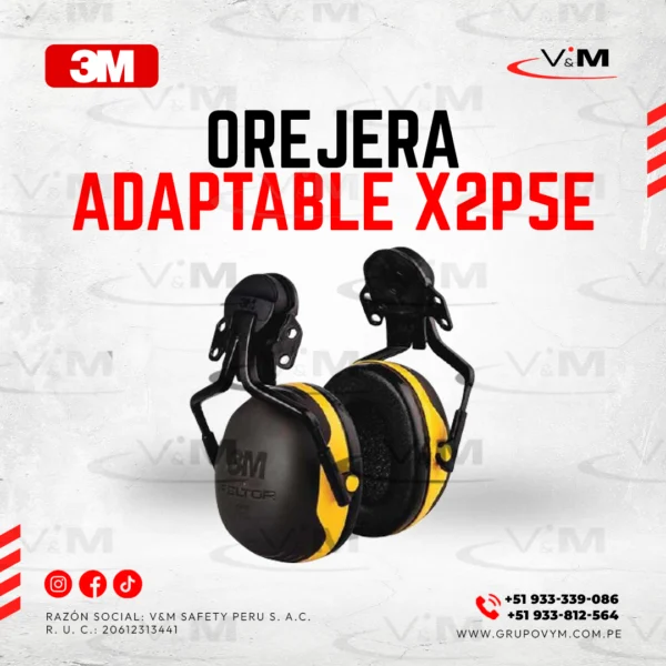 Orejera X2P5E peltor adaptable al casco - 3M