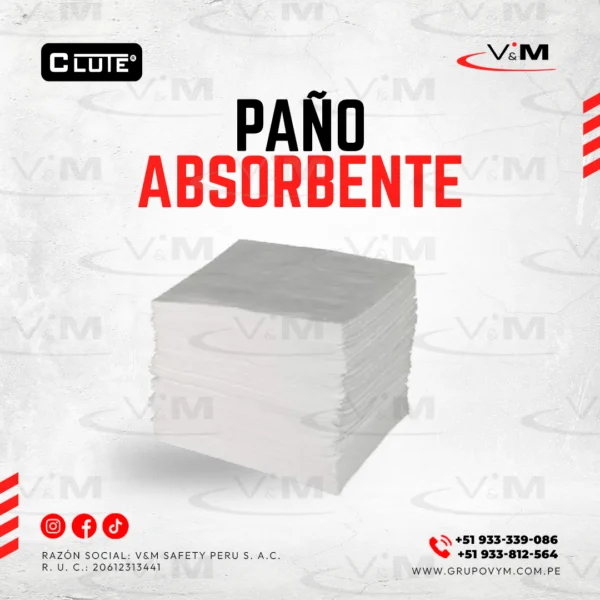 Paño absorbente para hidrocarburos - CLUTE