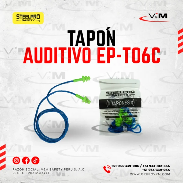 Tapón auditivo EP-T06C en bolsa - STEELPRO
