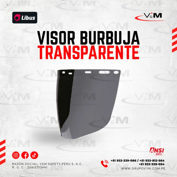 Visor burbuja de policarbonato gris- LIBUS